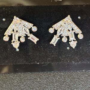 Silver Crown Stud Earrings